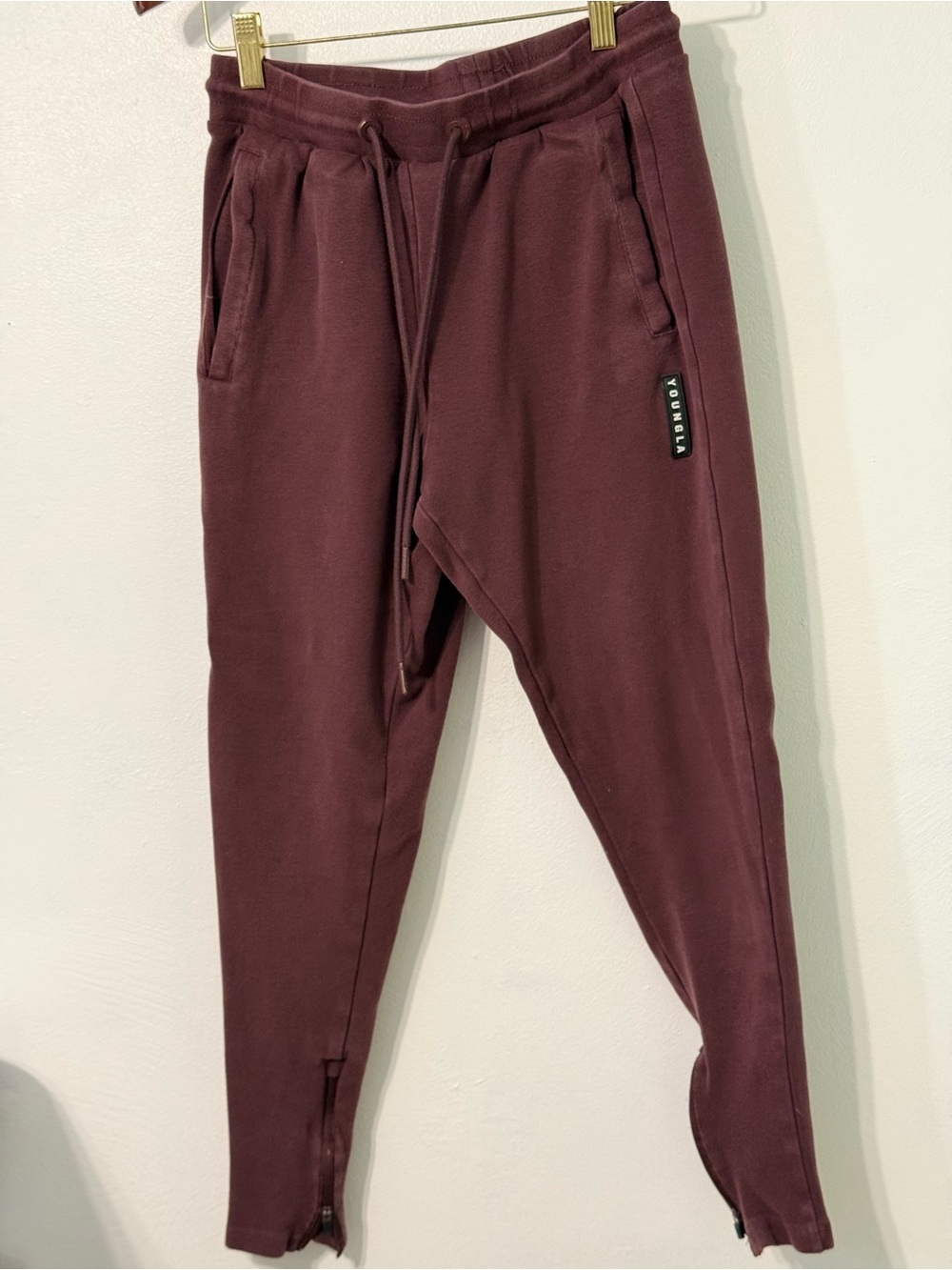 YoungLA Burgundy Joggers Small